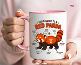 Red Panda Mug, Funny Field Guide Coffee Cup, Cute Wildlife Gift for Red Panda Lover, Zookeeper Present, Animal Birthday Gift for Kids