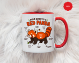 Red Panda Mug, Funny Field Guide Coffee Cup, Cute Wildlife Gift for Red Panda Lover, Zookeeper Present, Animal Birthday Gift for Kids