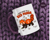 Red Panda Mug, Funny Field Guide Coffee Cup, Cute Wildlife Gift for Red Panda Lover, Zookeeper Present, Animal Birthday Gift for Kids