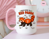 Red Panda Mug, Funny Field Guide Coffee Cup, Cute Wildlife Gift for Red Panda Lover, Zookeeper Present, Animal Birthday Gift for Kids