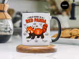 Red Panda Mug, Funny Field Guide Coffee Cup, Cute Wildlife Gift for Red Panda Lover, Zookeeper Present, Animal Birthday Gift for Kids
