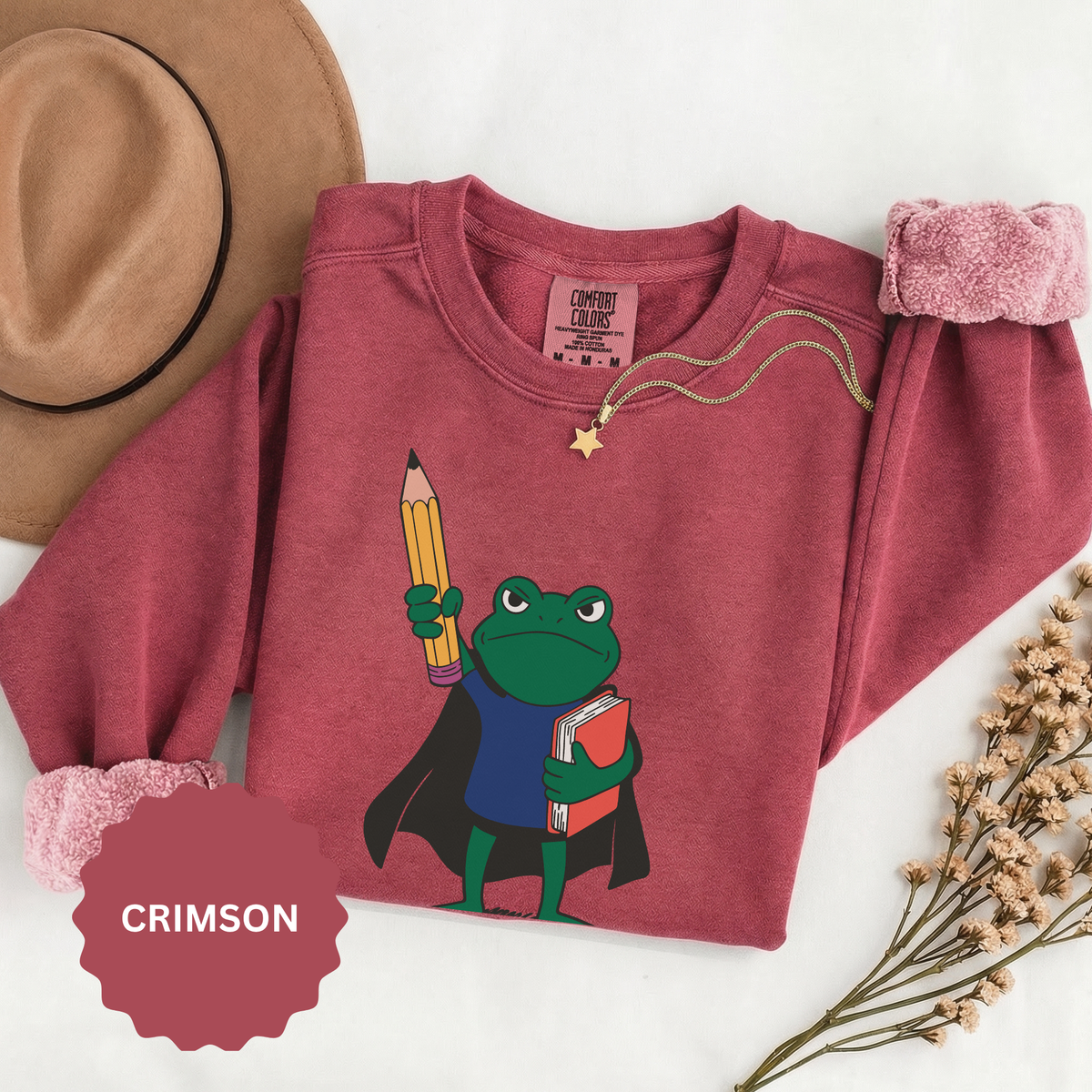 Academically Unstoppable Frog Sweatshirt, Funny Teacher Shirt, Book Lover Gift for Educator, Back to School Outfit, Classroom Crewneck