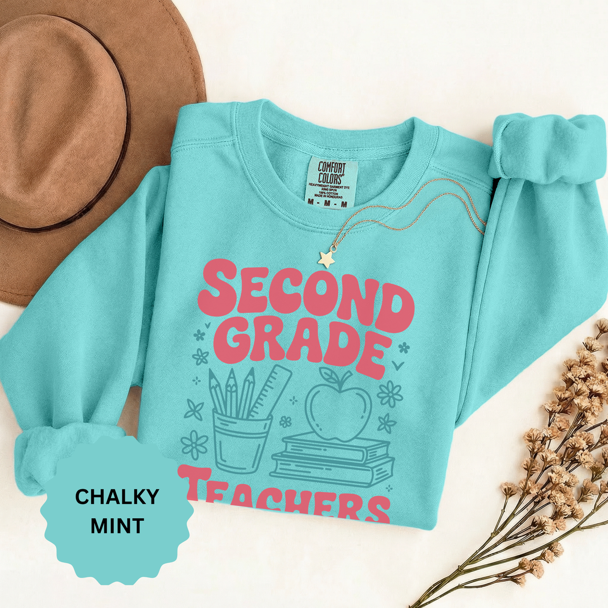 Second Grade Teachers Club Sweatshirt, Retro Teacher Crewneck, 2nd Grade Team Shirt, Back to School Outfit, Educator Appreciation Gift