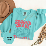 Second Grade Teachers Club Sweatshirt, Retro Teacher Crewneck, 2nd Grade Team Shirt, Back to School Outfit, Educator Appreciation Gift
