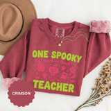One Spooky Teacher Sweatshirt, Trick or Teach Halloween Crewneck, Cute Educator Gift, Spooky Classroom Shirt, Cute Fall School Outfit