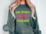 One Spooky Teacher Sweatshirt, Trick or Teach Halloween Crewneck, Cute Educator Gift, Spooky Classroom Shirt, Cute Fall School Outfit
