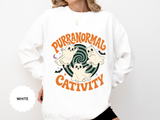 Purranormal Cativity Sweatshirt, Funny Halloween Cat Crewneck, Ghost Kitty Shirt for Cat Lover, Spooky Season Gift, Cute Fall Outfit