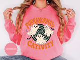Purranormal Cativity Sweatshirt, Funny Halloween Cat Crewneck, Ghost Kitty Shirt for Cat Lover, Spooky Season Gift, Cute Fall Outfit