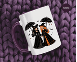 Witch Best Friends Mug, Gothic Halloween Black Accent Coffee Cup, Cute Matching Costume Gift for Bestie, Sister, Girlfriend or Partner