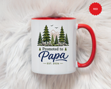 Promoted to Papa Mug, New Grandpa Pregnancy Announcement Gift, Woodland First Time Grandfather Coffee Cup, Baby Reveal Keepsake 2026