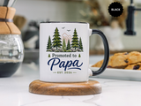 Promoted to Papa Mug, New Grandpa Pregnancy Announcement Gift, Woodland First Time Grandfather Coffee Cup, Baby Reveal Keepsake 2026