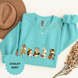 Woodland Animal Adventure Sweatshirt, Cute Forest Friends Crewneck, Deer Hedgehog Owl Bunny Fox Gift, Cozy Nature Lover Pullover Top