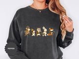 Woodland Animal Adventure Sweatshirt, Cute Forest Friends Crewneck, Deer Hedgehog Owl Bunny Fox Gift, Cozy Nature Lover Pullover Top