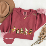Woodland Animal Adventure Sweatshirt, Cute Forest Friends Crewneck, Deer Hedgehog Owl Bunny Fox Gift, Cozy Nature Lover Pullover Top