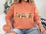 Woodland Animal Adventure Sweatshirt, Cute Forest Friends Crewneck, Deer Hedgehog Owl Bunny Fox Gift, Cozy Nature Lover Pullover Top