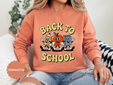 Back to School Sweatshirt, Retro Apple Pencil and Book Pullover, Teacher Crewneck, First Day Classroom Outfit, Educator Gift, School Staff