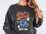 Back to School Earth Sweatshirt, Retro Globe Graphic Pullover, Teacher First Day Outfit, Student Gift, Classroom Crewneck, Educator Gift