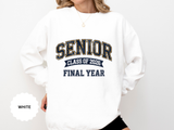 Senior Class of 2026 Sweatshirt, Final Year Graduation Crewneck, High School Senior Gift, College Student Grad Pullover, Class Outfit