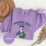 Honkers State University Sweatshirt, Funny Goose Graduate Crewneck, Major in Mischief College Student Gift, Graduation Campus Pullover