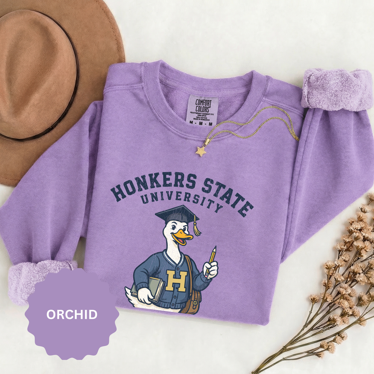 Honkers State University Sweatshirt, Funny Goose Graduate Crewneck, Major in Mischief College Student Gift, Graduation Campus Pullover