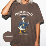 Honkers State University T-Shirt, Funny Goose Graduate Graphic Tee, Major in Mischief College Student Gift, Graduation Campus Shirt