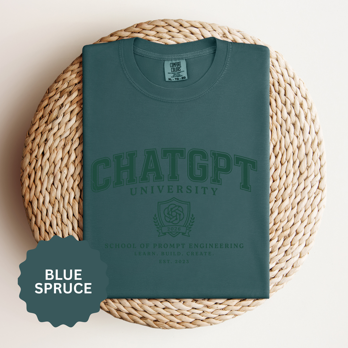 ChatGPT University T-Shirt, Prompt Engineering Graphic Tee, AI Student Gift, Funny Tech Shirt, Coder Graduation Campus Outfit 2026