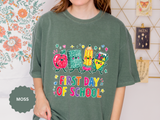 First Day of School T-Shirt, Colorful School Supplies Graphic Tee, Cute Teacher Outfit, Student Back to Class Gift, Classroom Shirt