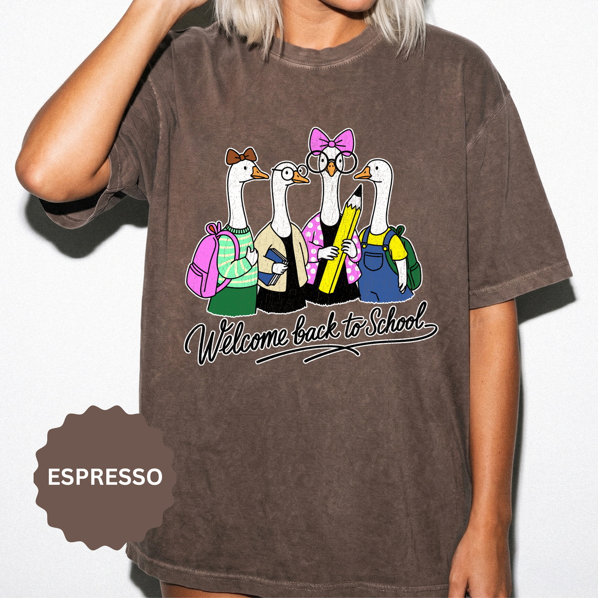 Welcome Back to School Goose T-Shirt, Funny Teacher Graphic Tee, Cute Student Shirt, First Day Classroom Outfit, Educator Gift Idea