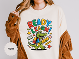 Ready to Learn Alligator T-Shirt, Colorful Back to School Tee, Cute Student Gift, Preschool Teacher Outfit, Classroom Graphic Shirt