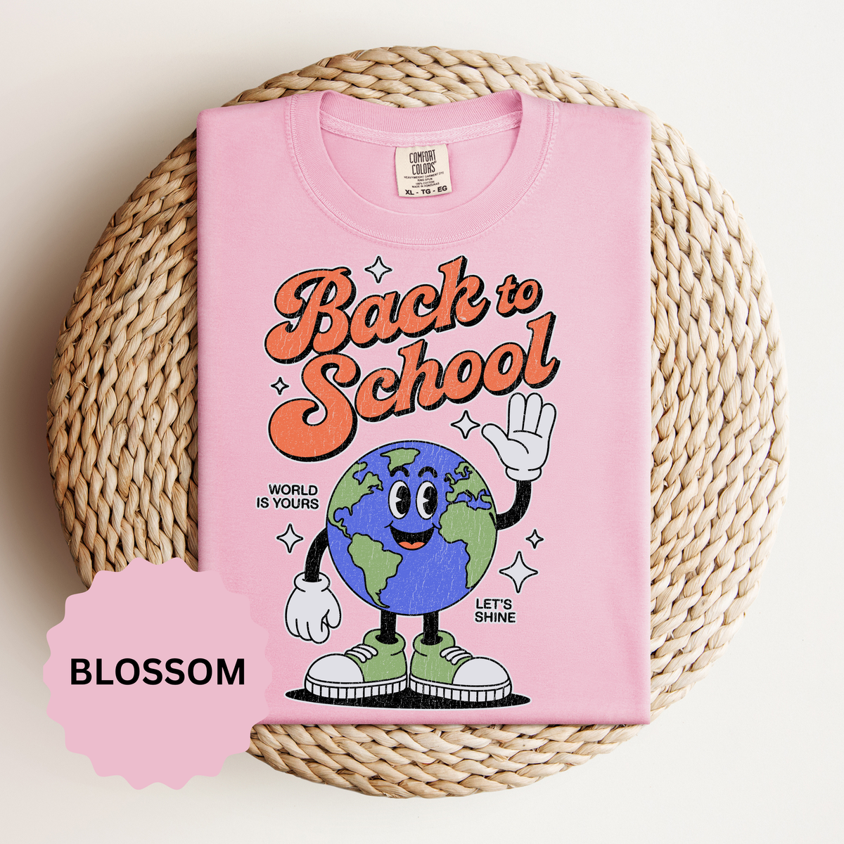 Back to School Earth T-Shirt, Retro Globe Graphic Tee, Teacher First Day Outfit, Student Gift, Classroom Shirt, Geography Educator Gift