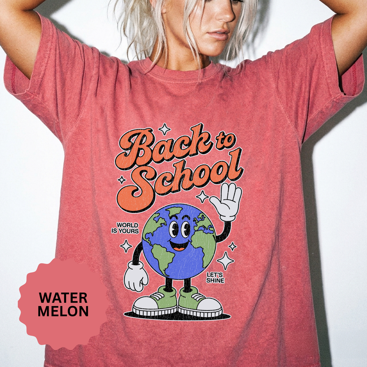 Back to School Earth T-Shirt, Retro Globe Graphic Tee, Teacher First Day Outfit, Student Gift, Classroom Shirt, Geography Educator Gift