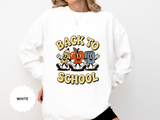 Back to School T-Shirt, Retro Apple Pencil and Book Graphic Tee, Teacher Shirt, First Day Classroom Outfit, Educator Gift, School Staff Top