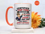 Funny Veteran Coffee Mug, Certified Top Tier Veteran Cup, Military Retirement Gift for Him, Veterans Day Birthday Present, Veteran Humor