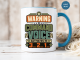 Funny Military Command Voice Mug, Warning Countdown Coffee Cup, Army Dad or Veteran Gift for Him, Retirement Birthday Humor Present