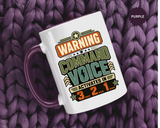Funny Military Command Voice Mug, Warning Countdown Coffee Cup, Army Dad or Veteran Gift for Him, Retirement Birthday Humor Present