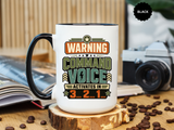 Funny Military Command Voice Mug, Warning Countdown Coffee Cup, Army Dad or Veteran Gift for Him, Retirement Birthday Humor Present