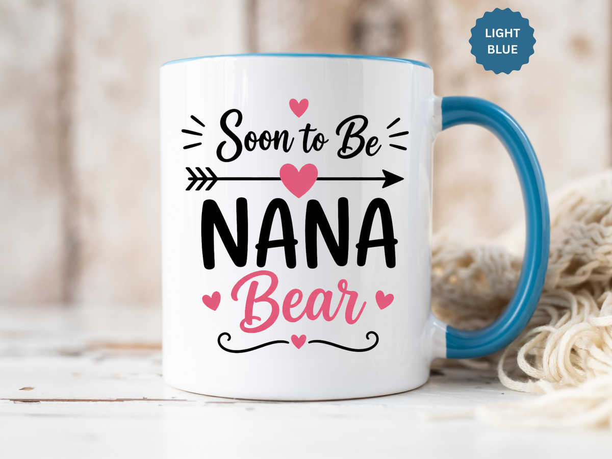 Soon to Be Nana Mug, Pregnancy Announcement Coffee Cup, New Grandma Gift from Daughter, Baby Reveal Keepsake for Mothers Day or Birthday
