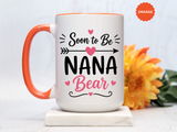 Soon to Be Nana Mug, Pregnancy Announcement Coffee Cup, New Grandma Gift from Daughter, Baby Reveal Keepsake for Mothers Day or Birthday