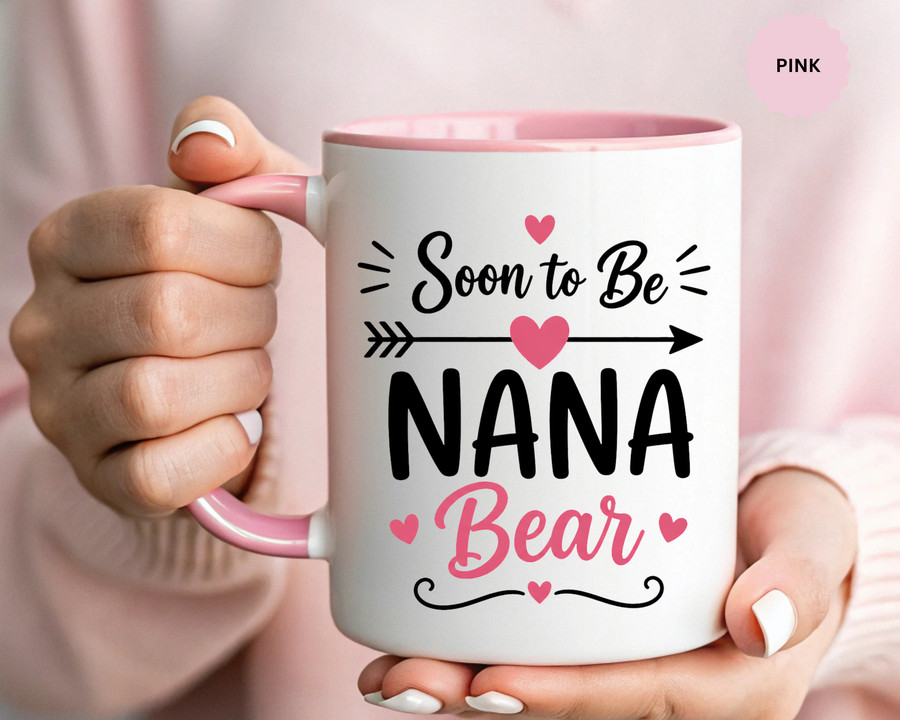 Soon to Be Nana Mug, Pregnancy Announcement Coffee Cup, New Grandma Gift from Daughter, Baby Reveal Keepsake for Mothers Day or Birthday
