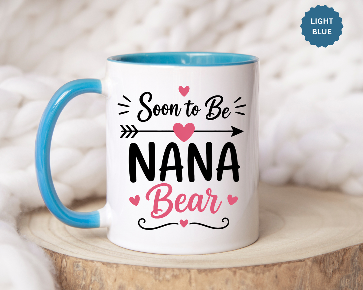 Soon to Be Nana Mug, Pregnancy Announcement Coffee Cup, New Grandma Gift from Daughter, Baby Reveal Keepsake for Mothers Day or Birthday