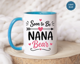 Soon to Be Nana Mug, Pregnancy Announcement Coffee Cup, New Grandma Gift from Daughter, Baby Reveal Keepsake for Mothers Day or Birthday
