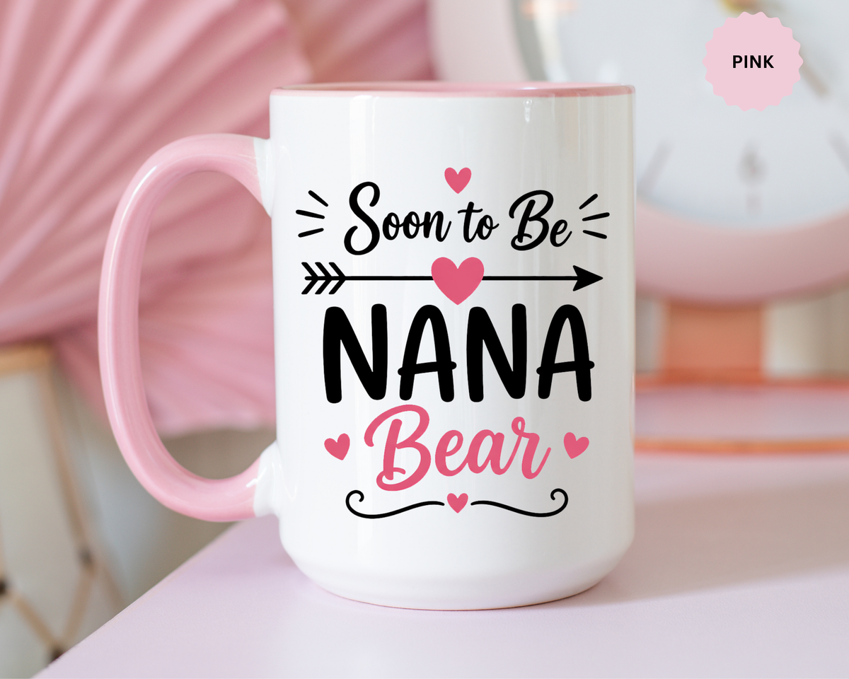 Soon to Be Nana Mug, Pregnancy Announcement Coffee Cup, New Grandma Gift from Daughter, Baby Reveal Keepsake for Mothers Day or Birthday
