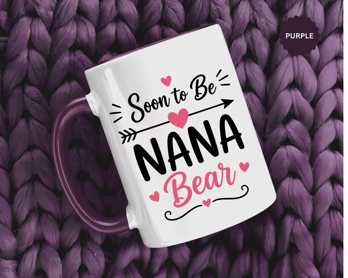 Soon to Be Nana Mug, Pregnancy Announcement Coffee Cup, New Grandma Gift from Daughter, Baby Reveal Keepsake for Mothers Day or Birthday