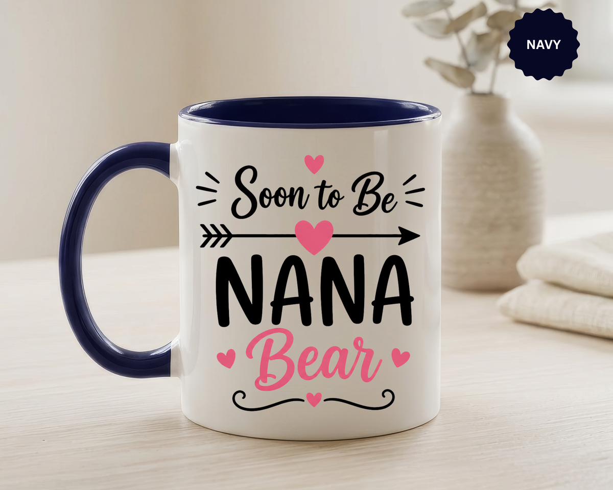 Soon to Be Nana Mug, Pregnancy Announcement Coffee Cup, New Grandma Gift from Daughter, Baby Reveal Keepsake for Mothers Day or Birthday