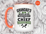 Funny Granddad Gardening Mug, Misplaced Veggie Boss Coffee Cup, Gift for Grandpa Gardener, Fathers Day Birthday Present, Garden Humor