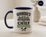 Funny Granddad Gardening Mug, Misplaced Veggie Boss Coffee Cup, Gift for Grandpa Gardener, Fathers Day Birthday Present, Garden Humor