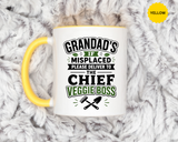 Funny Granddad Gardening Mug, Misplaced Veggie Boss Coffee Cup, Gift for Grandpa Gardener, Fathers Day Birthday Present, Garden Humor