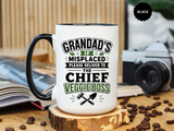 Funny Granddad Gardening Mug, Misplaced Veggie Boss Coffee Cup, Gift for Grandpa Gardener, Fathers Day Birthday Present, Garden Humor