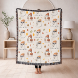 Cute Ghost Halloween Blanket, Spooky Mushroom Throw for Cozy Fall Decor, Whimsical Autumn Sofa Blanket, Halloween Gift for Ghost Lovers