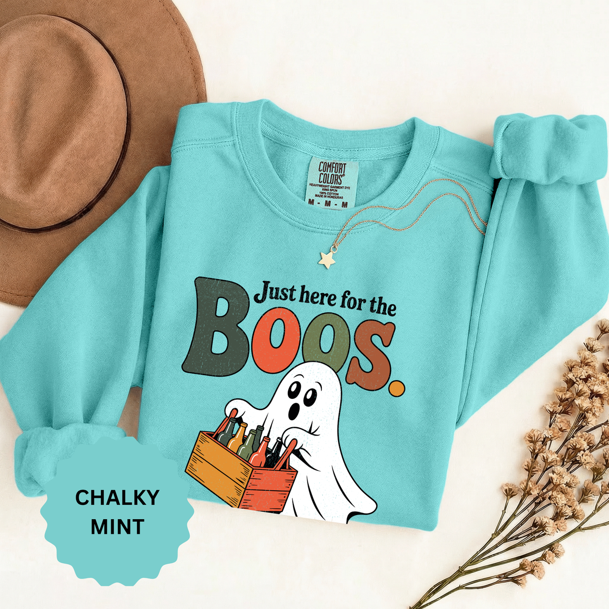 Funny Halloween Ghost Sweatshirt, Where My Boos At Party Pullover, Spooky Season Drinking Gift for Beer Lover, Adult Costume Party Outfit